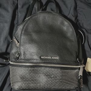 Pebble leather studded Micheal kors backpack